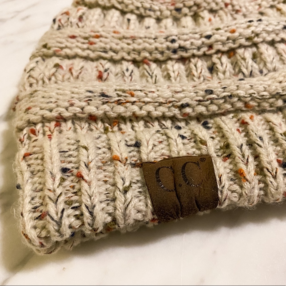 C.C. Ribbed Confetti Knit Beanie - Picture 2 of 2